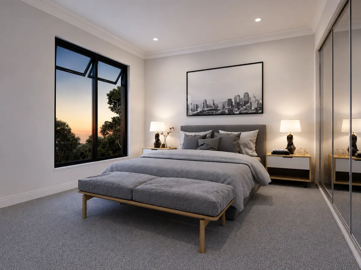 Illustrative contemporary bedroom