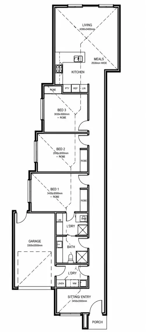 Floor plan for Lot 1